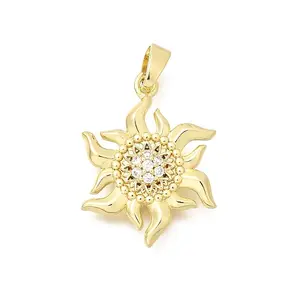 Brass Clear Cubic Zirconia Pendants