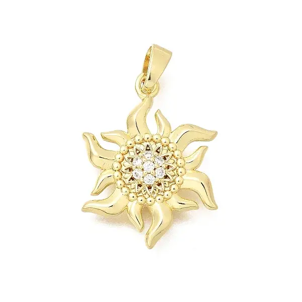 Brass Clear Cubic Zirconia Pendants