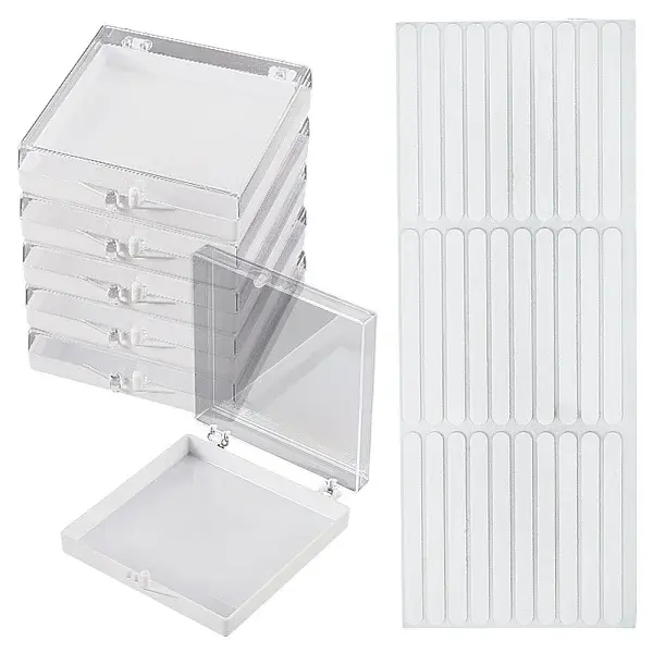 9Pcs Plastic Fake Nail Tips Storage Box
