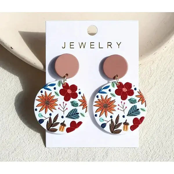 Acrylic Dangle Stud Earrings