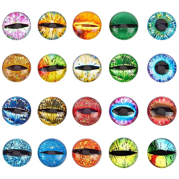 40Pcs 20 Styles Glass Cabochons