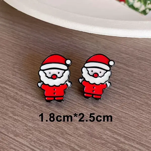Christmas Theme Resin Stud Earrings