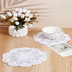 2Pcs Handmade Knitting Polyester Cloth Fabric Coaster