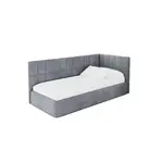 ALTDECOR JEDNOLŮŽKOVÁ POSTEL pro mládež s úložným prostorem, vlevo - TULY 100x200 šedá