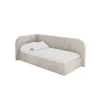 ALTDECOR JEDNOLŮŽKOVÁ POSTEL pro mládež s úložným prostorem, vpravo - JAXY 90x200 béžová
