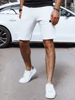 Bílé pánské teplákové kraťasy Dstreet