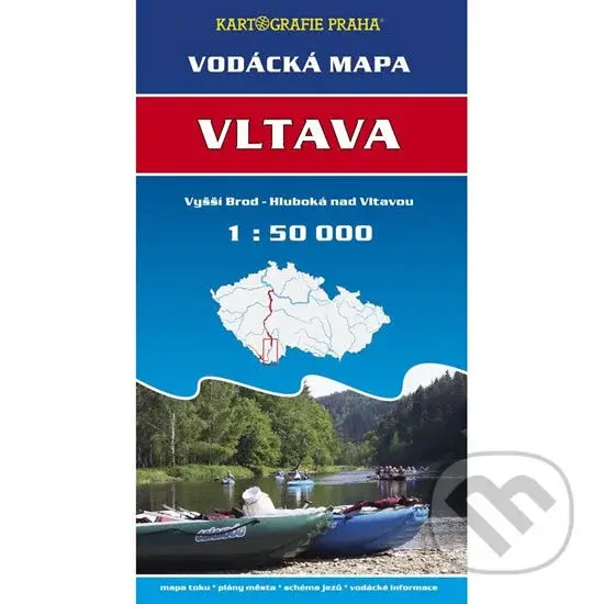 Vodácká mapa - Vltava/Vyšší Brod - Hluboá nad Vltavou/1:50 tis.