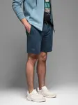 Ombre Men's RELAXED FIT short sweat shorts in athleisure style - navy blue