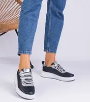 Gemre Black women's sneakers embellished with glitter Kasabella