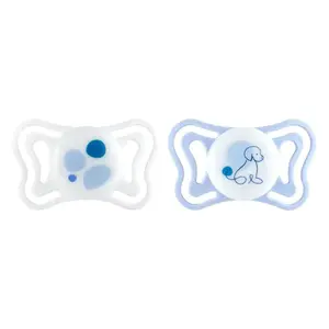 CHICCO Dudlíky Physioforma Light silikonové ortodontické modré 2-6m, 2 ks