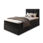 MASSENO AMERICKÁ POSTEL GLOS 80x200 cm, s matrací a úložným prostorem, černá