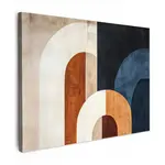 MuchoWow OBRAZ NA PLÁTNĚ Abstraktní - Tvary - Tmavě modrá 80x60 cm