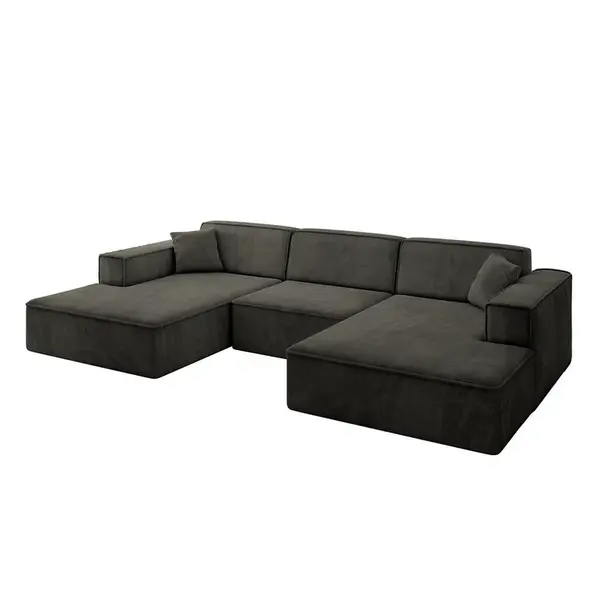 ALTDECOR SEDACÍ souprava IREA-U1-v4 – 301 x 165 x 77 cm, černá