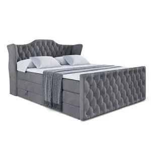ALTDECOR POSTEL boxspring VILA-Z KING – 160 × 200 – H3/H4 – tmavě šedá