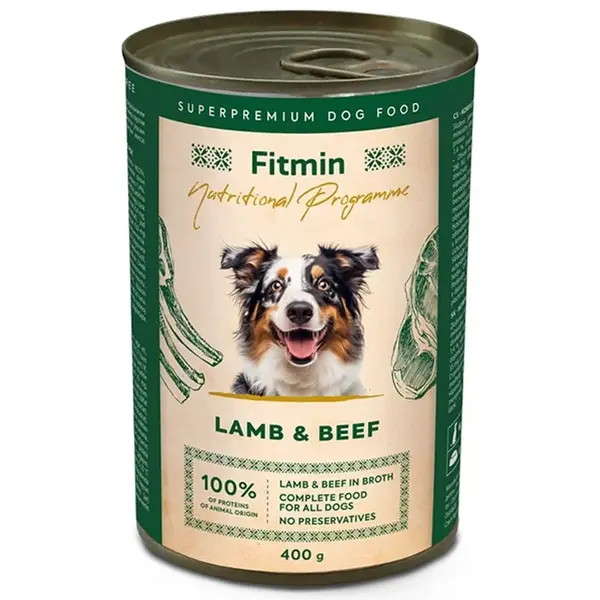 Fitmin Dog NP konzerva jahňacia a hovädzia 400 g