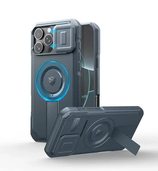 Dexnor MagSafe Kickstand Camprotector obal iPhone 16 Pro Max, modrý