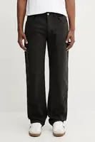 Kalhoty Tommy Jeans pánské, černá barva, ve střihu chinos, DM0DM21703