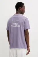 Bavlněné tričko Marc O'Polo pánské, fialová barva, s potiskem, 5000006584