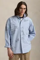 Košile Polo Ralph Lauren pánská, modrá barva, relaxed, 710972188