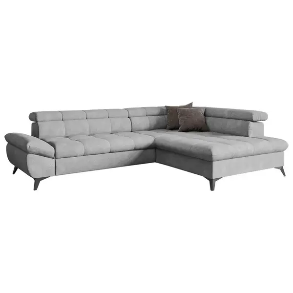 Welnova SEDACÍ SOUPRAVA, textil, šedá