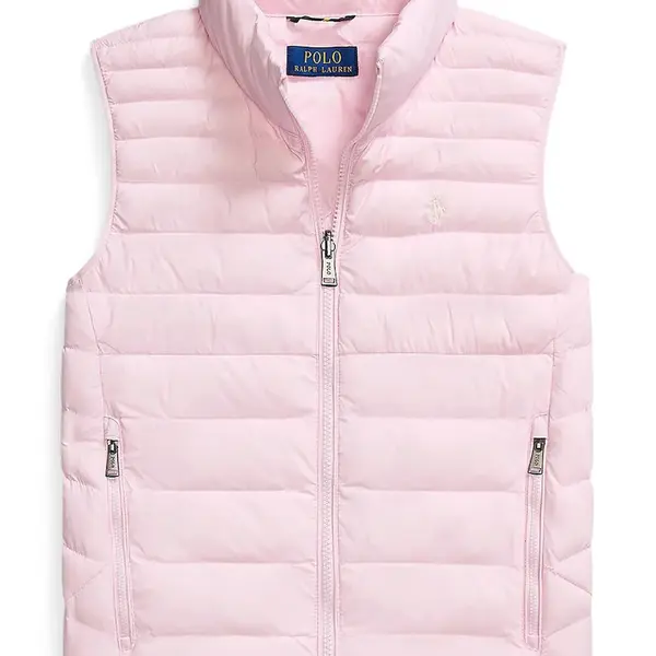 Dětská vesta Polo Ralph Lauren růžová barva, 323969872003