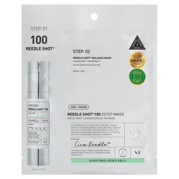 VT COSMETICS Dvoukroková maska HYDROP REEDLE SHOT 100 1,5 g + 25 g