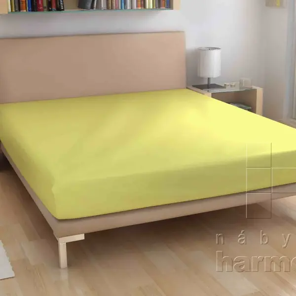 4-froté prostěradlo - sv. žluté - 60 x 120 cm