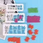 3 Sizes Puzzle Food Grade Plastic Cookie Cutters Sets