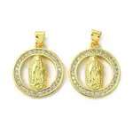 Brass Micro Pave Cubic Zirconia Pendants
