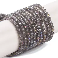 Baking Electroplate Glass Beads Strands