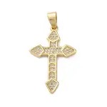 Brass Micro Micro Pave Clear Cubic Zirconia Pendants