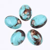 Assembled Synthetic Imperial Jasper and Bronzite  Cabochons
