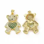 Brass Micro Pave Clear Cubic Zirconia Pendants