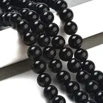 Natural Black Onyx Round Bead Strands