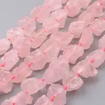 Natural Raw Rose Quartz Beads Strands