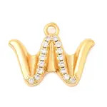 Brass Micro Pave Cubic Zirconia Charms