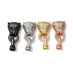 Brass Micro Pave Cubic Zirconia Fold Over Clasps