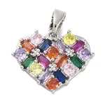 Brass Micro Pave Cubic Zirconia Pendants