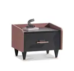 Noční stolek khalisa - růžová, černá