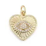 Brass Micro Pave Cubic Zirconia Pendants