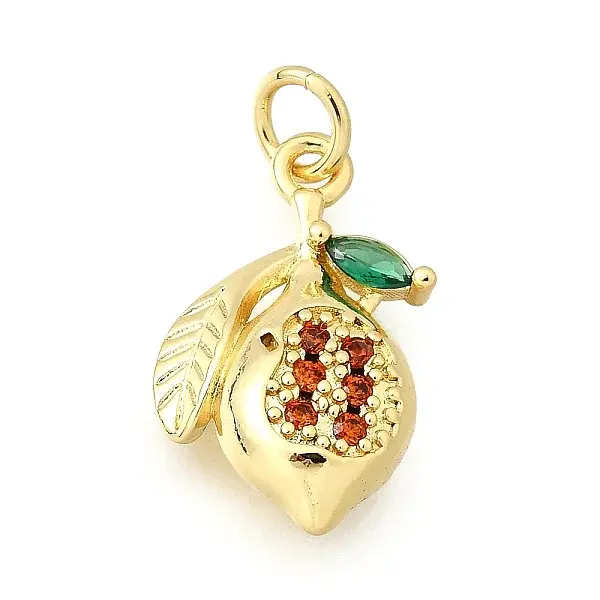 Brass Micro Pave Cubic Zirconia Pendants