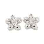 Brass Micro Pave Clear Cubic Zirconia Charms
