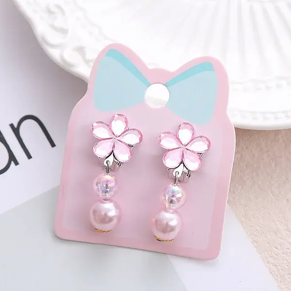 Alloy Plastic Clip-on Earrings for Kid