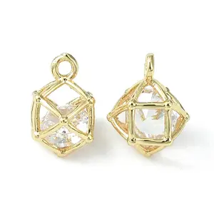 Brass Cubic Zirconia Charms