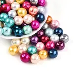 Baking Paint Pearlized Glass Pearl Beads