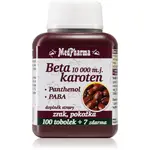 MedPharma Beta karoten 10000 m.j.Panthenol + PABA tobolky pro zdraví zraku a pokožky 107 cps