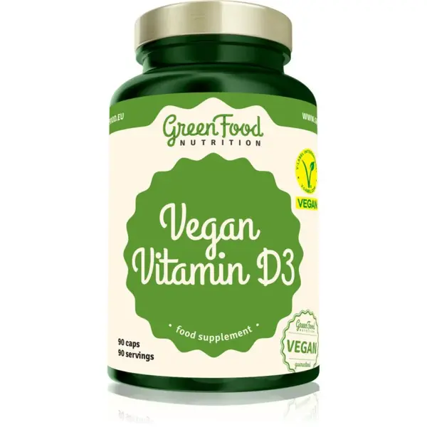 GreenFood Nutrition Vegan Vitamin D3 kapsle s vitamínem D 90 cps