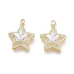 Brass Micro Pave Cubic Zirconia Pendants