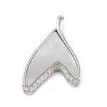 Brass Micro Pave Clear Cubic Zirconia Pendants