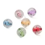 Spray Painted Transparent Acrylic Beads